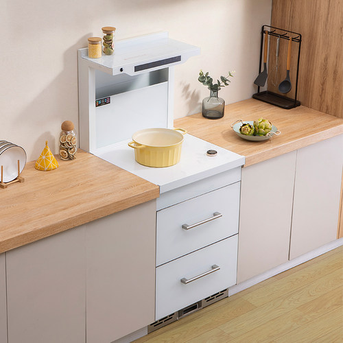 圣星纯白色小户型公寓电磁炉单灶房车单眼一体纯电集成灶燃气灶