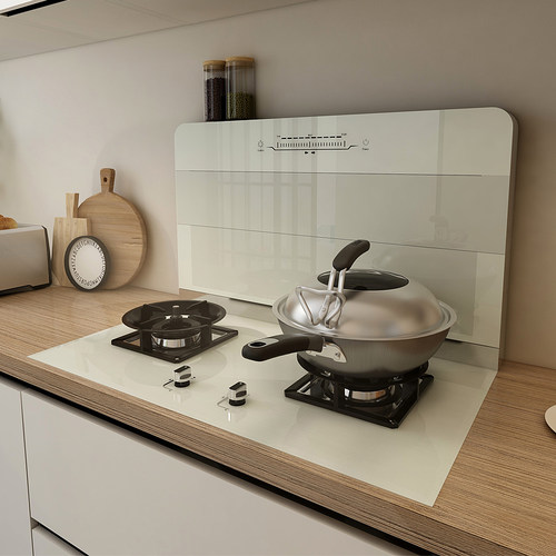 圣星纯白色变频分体式集成灶三眼灶一气一电侧吸下排烟自动清洗