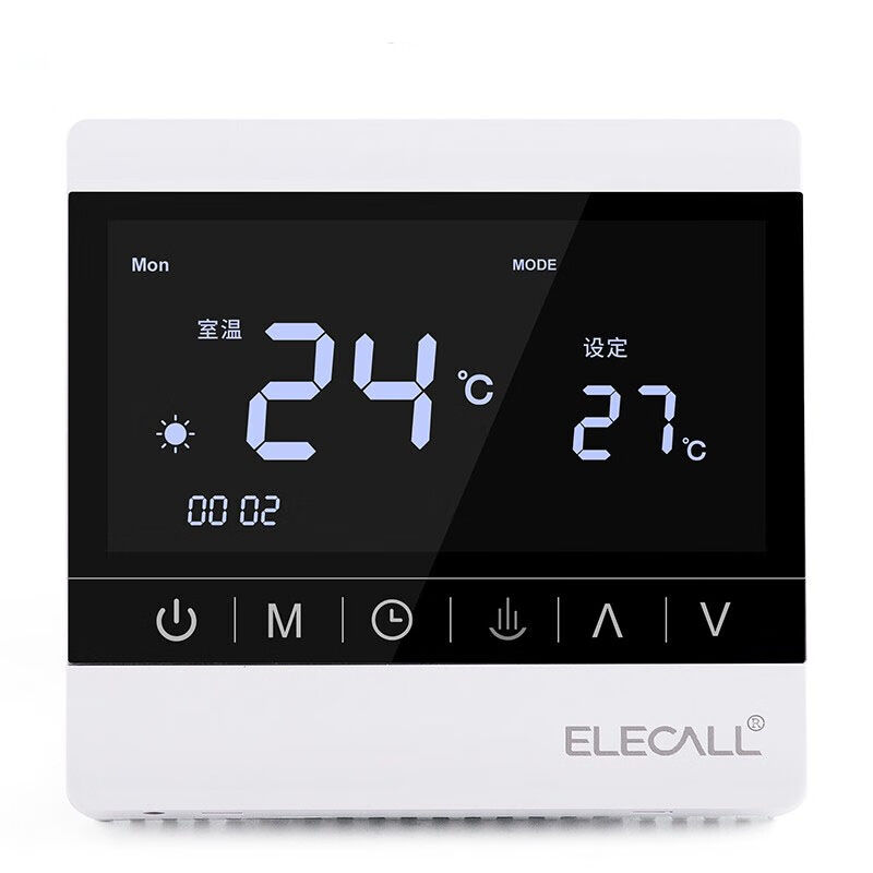 伊莱科（ELECALL）电水地暖控制面板温控器家用触屏款水地暖EK890