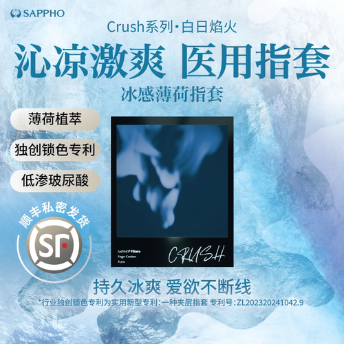 薄荷沁凉冰感 全谱玻尿酸润滑 天然乳胶