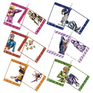 暴蒙 正版 JOJO的奇妙冒险黄金之风 双层合影卡挂件 乔鲁诺 官谷