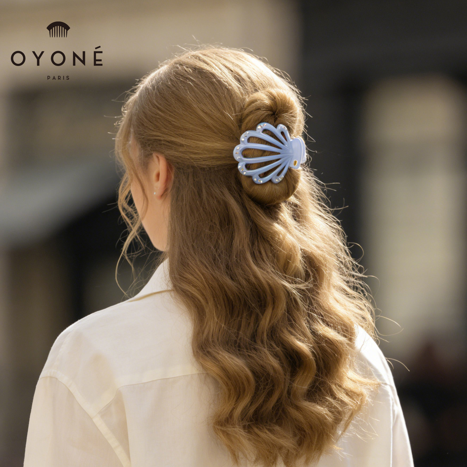 Oyone paris扁平夹发饰大号贝壳抓夹运动防磕后脑勺女生全扎发夹