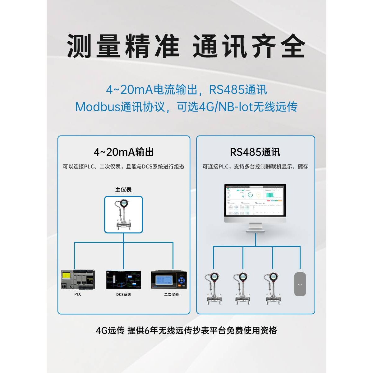 大洋智能涡街流量计气体蒸汽压缩空气流量传感器数显管道远传计量