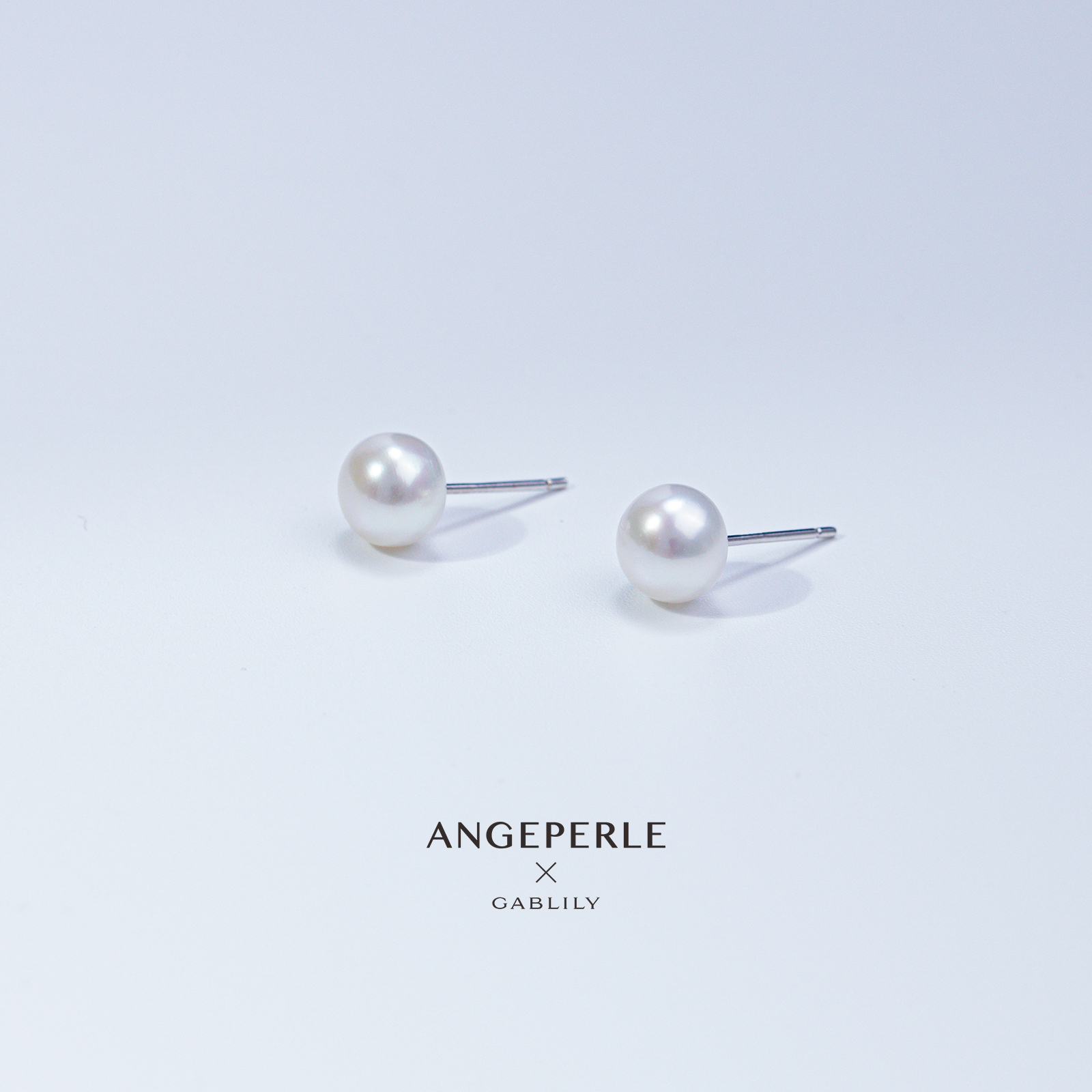 ANGEPERLE/天使之泪淡水珍珠S925银耳饰7-8mm时尚简约百搭