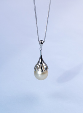 ANGEPERLE/天使之泪海水珍珠金珠巴洛克吊坠13-14mm