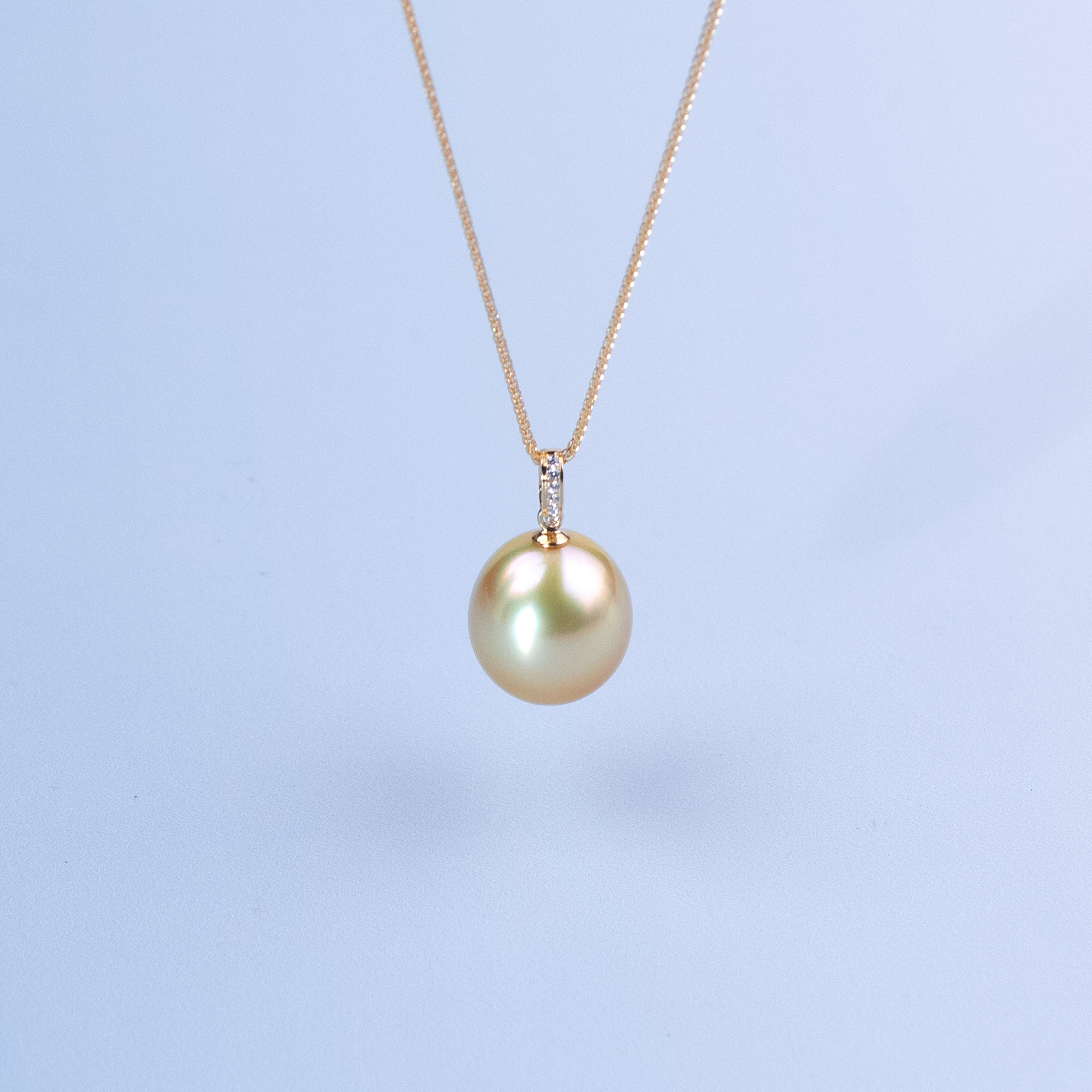 ANGEPERLE/天使之泪海水珍珠吊坠18K金-送50公分银肖邦链12-13mm