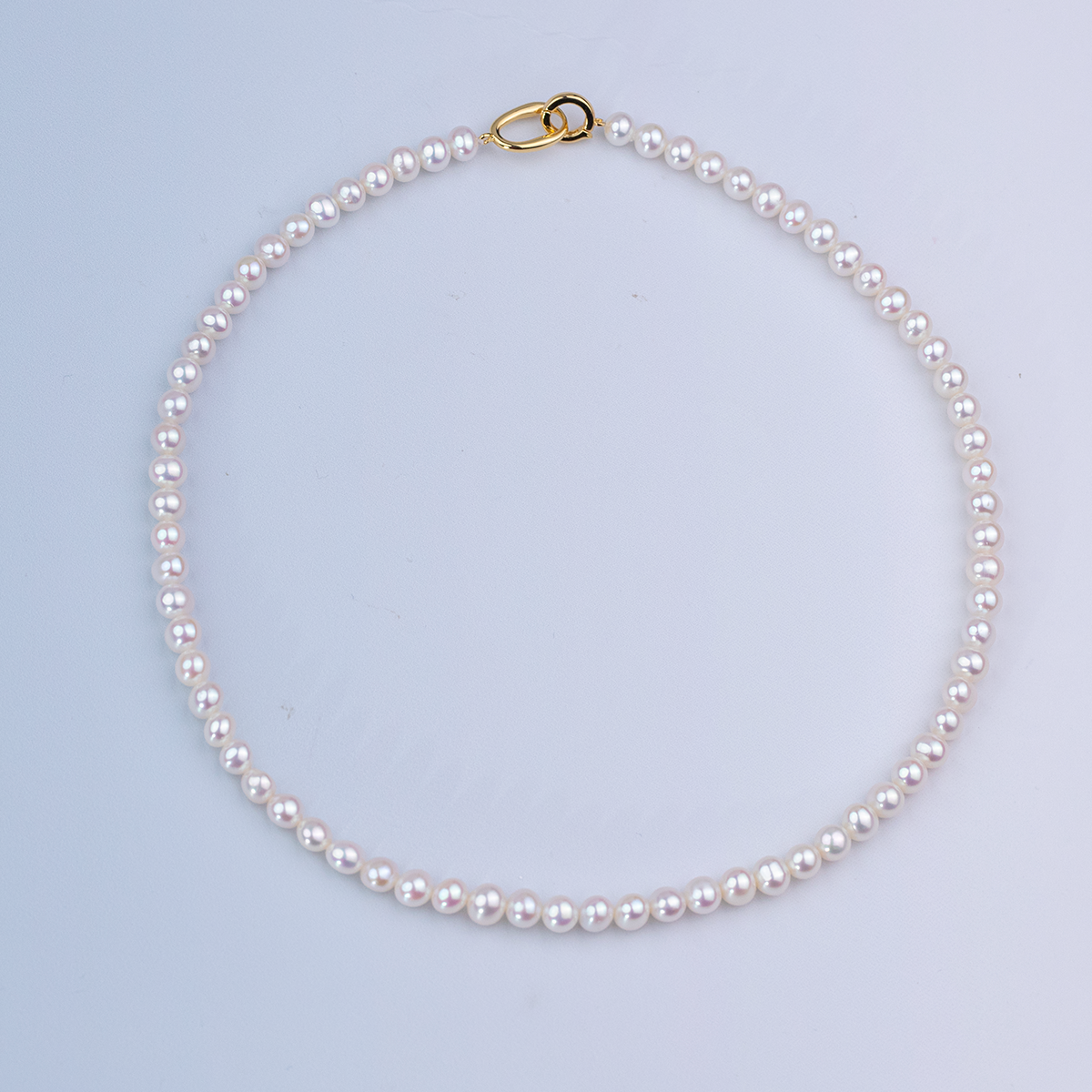 ANGEPERLE/天使之泪淡水珍珠项链5-6mm时尚百搭典雅