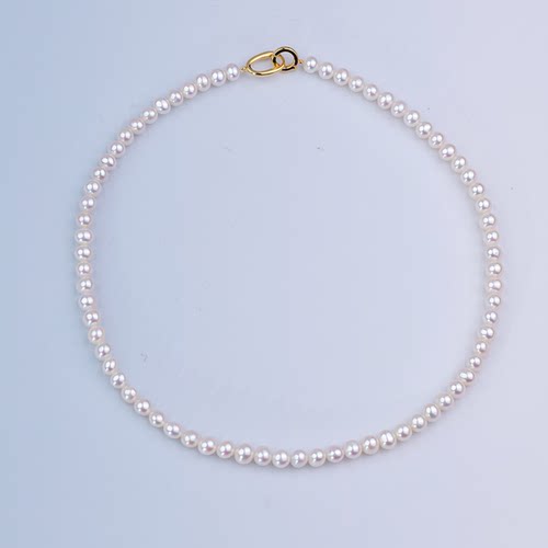 ANGEPERLE/天使之泪淡水珍珠项链5-6mm时尚百搭典雅