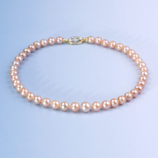 ANGEPERLE/天使之泪淡水“中国红”珍珠项链9-11mm