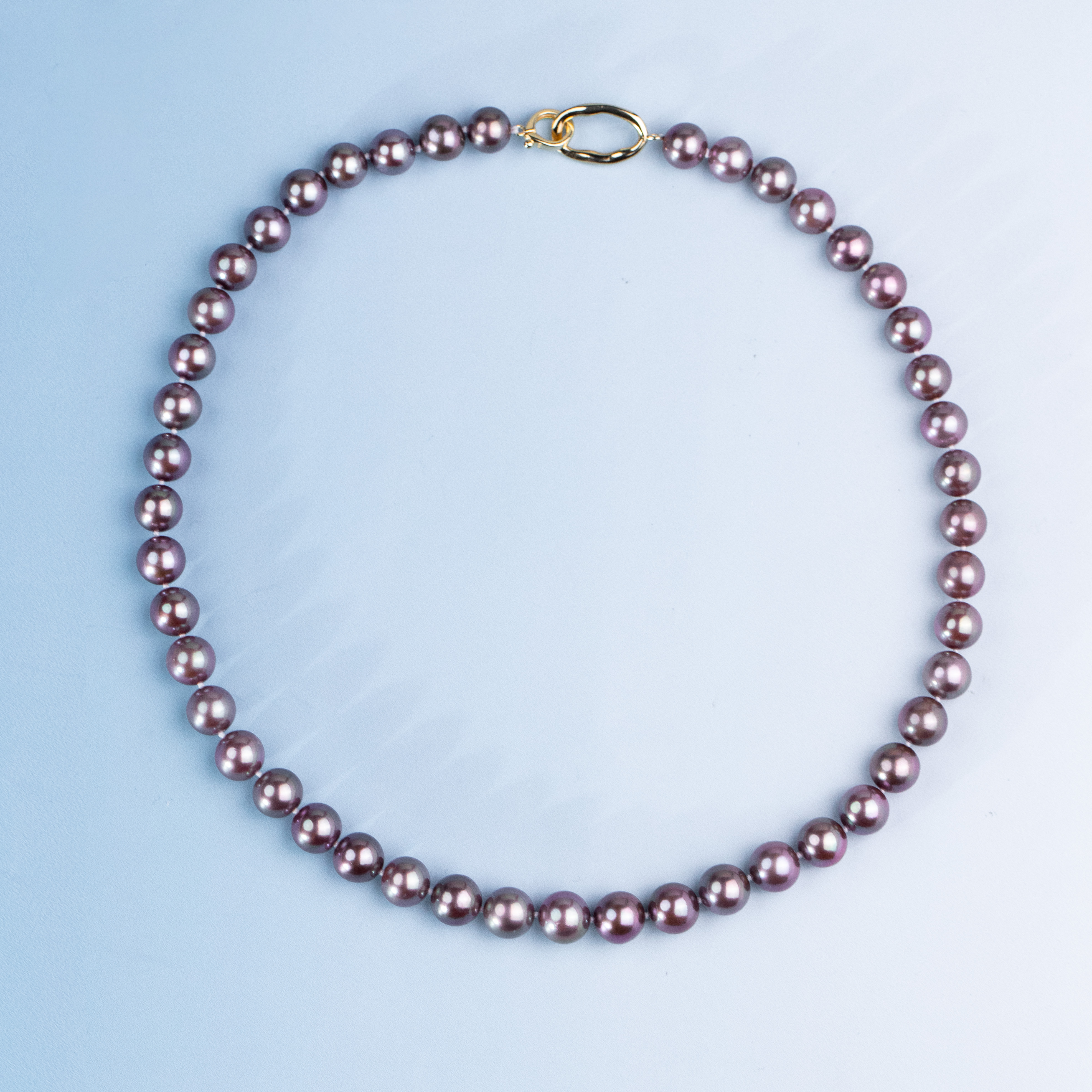 ANGEPERLE/天使之泪淡水珍珠“绿青鸾”项链S925银8.3-9.3mm