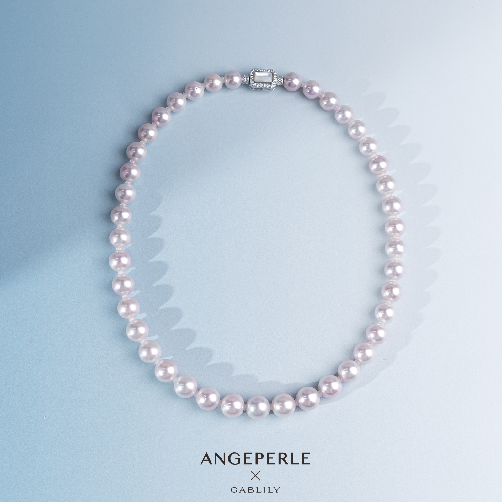 ANGEPERLE/天使之泪淡水珍珠珈白丽项链“琉璃”S925银9-11mm