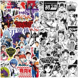 EVA新世纪福音战士贴纸明日香绫波丽动漫周边行李箱笔记本防水贴