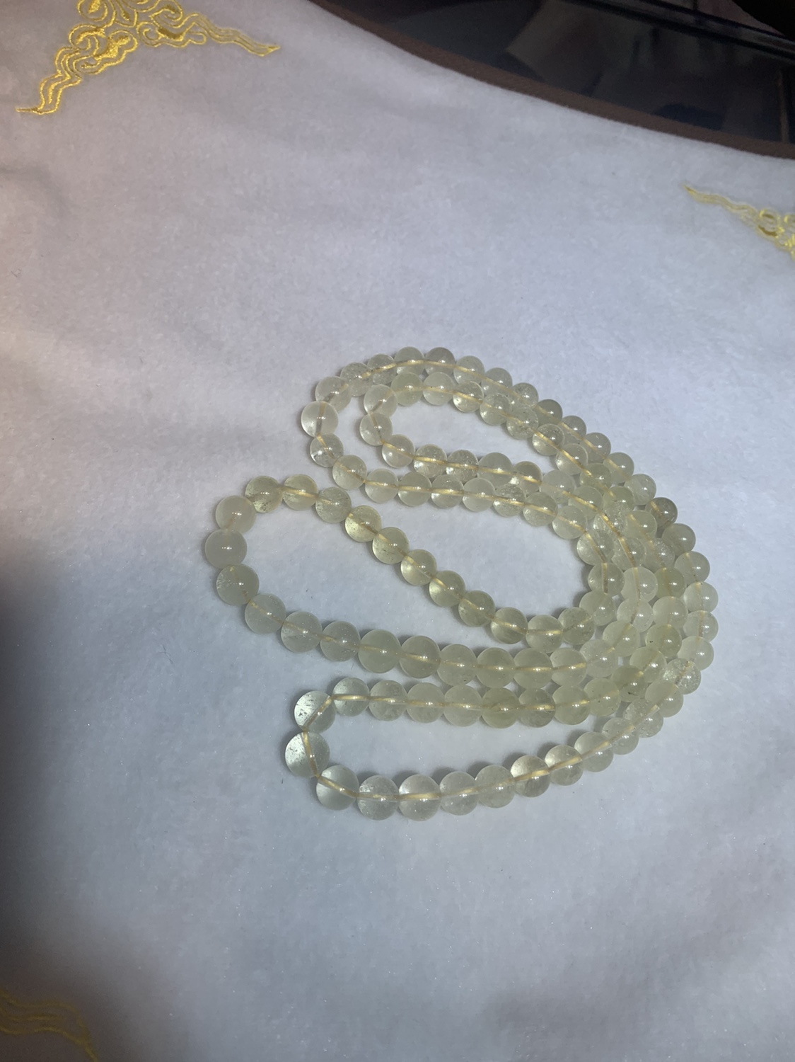 利比亚黄金陨石圆珠108颗手串佛珠 情侣礼物朱砂本命10mm克重126