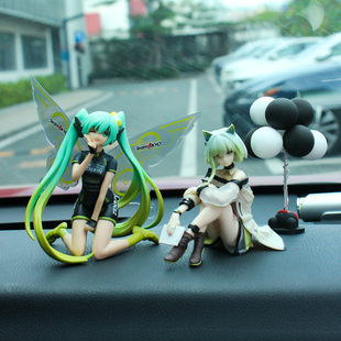 明日方舟凯尔希赛车初音手办车载摆件汽车香薰香水中控装饰车内饰