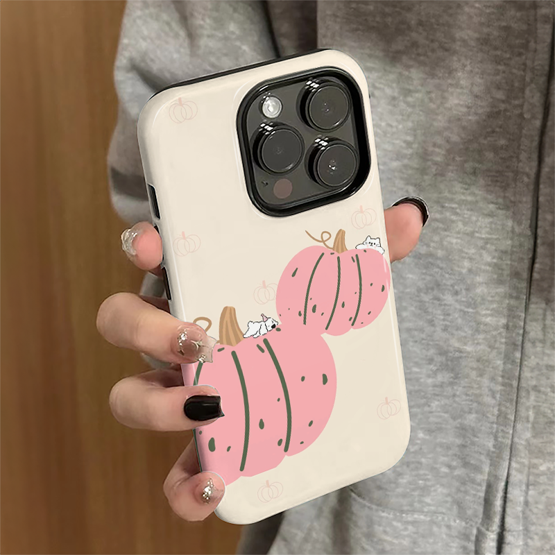 适用苹果16promax手机壳苹果15pro新款iPhone14pro简约iP13女16e个性12南瓜猫咪7硬11防摔xsmax套8plus菲林xr