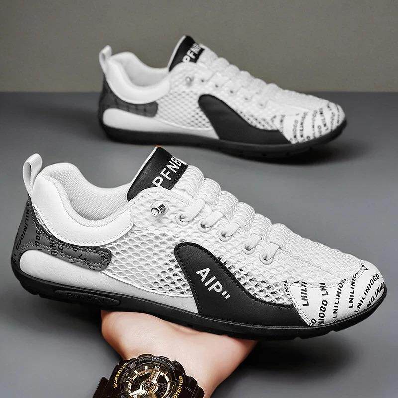 隐启轻奢3夏季男款透气薄款百搭轻便防滑一脚蹬休闲运动开车鞋