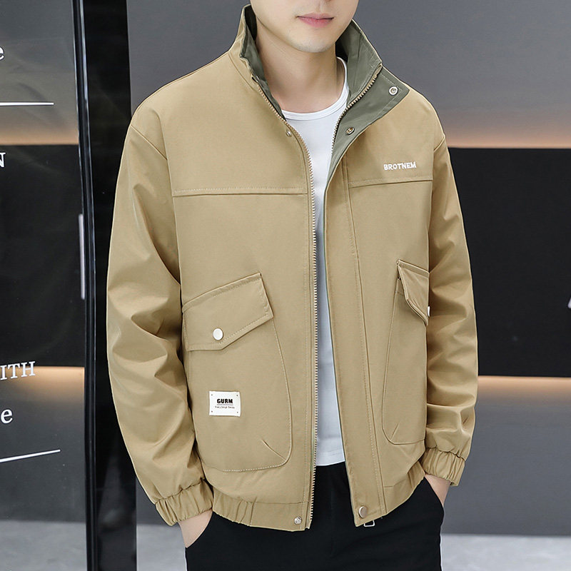 狼人精品男装秋夹克立领休闲宽松外套西海岸欧品無壹严选彬彬商贸