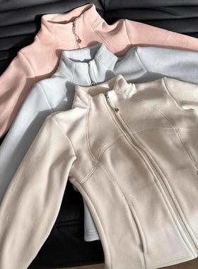 聚崇尚潮流优品双面奥粒绒立领运动衫外套女Q秋冬爆款2025款保暖