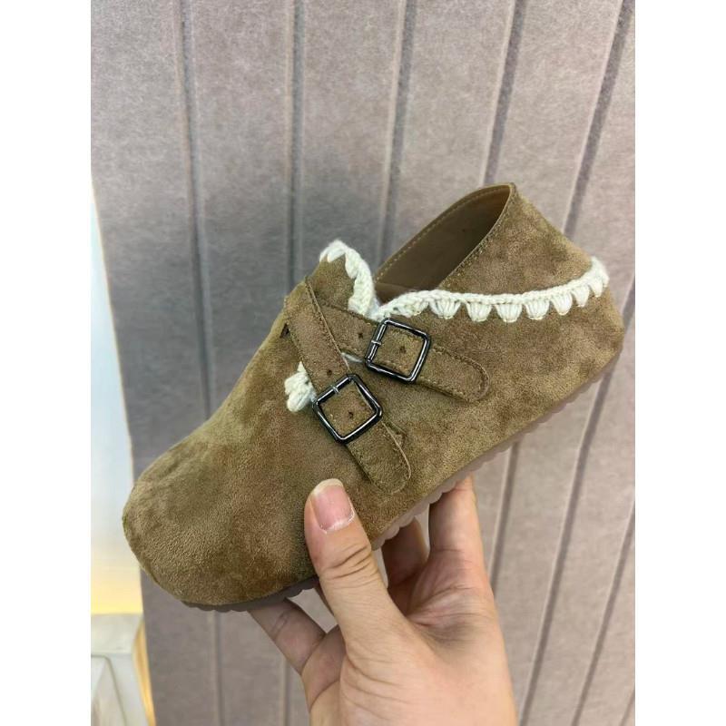 懒洋洋女鞋铺t子W01-1s新款刺绣内增高交叉双扣博肯鞋休闲百搭