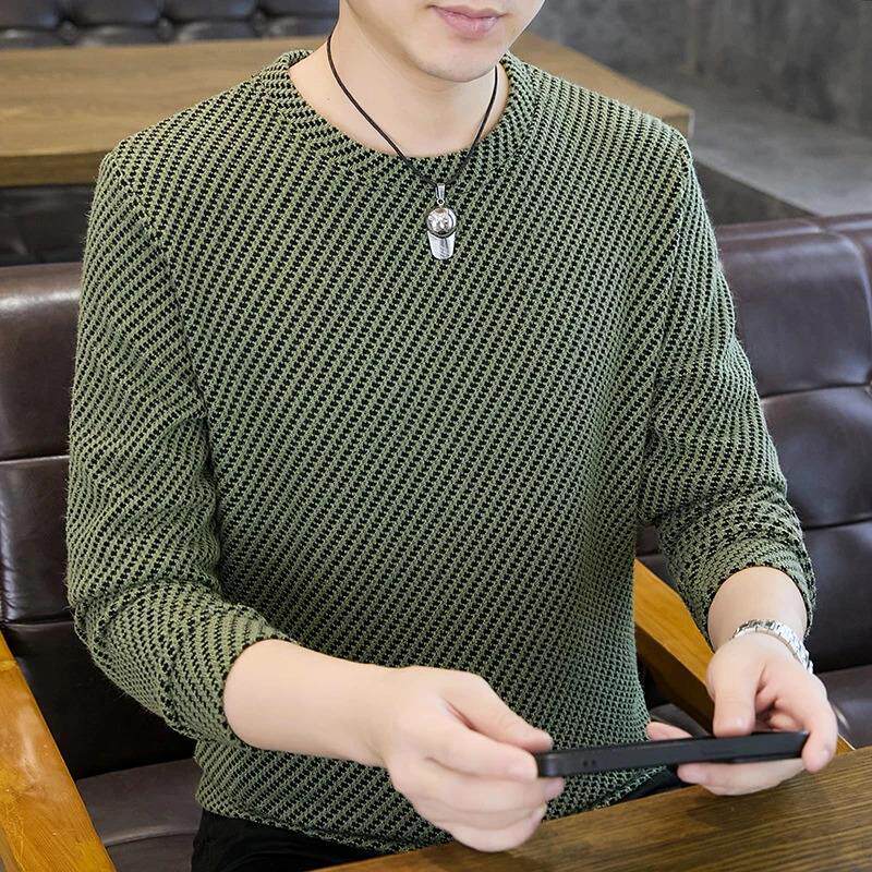 纸飞机公社小香风男士卫衣圆领秋冬季新款时尚休闲保暖打底衫男装