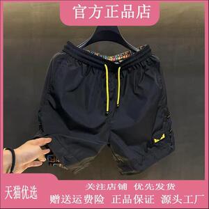 AUV服饰店LMVQ夏潮牌欧货男士短裤小恶魔五分透气直筒裤衩沙滩裤
