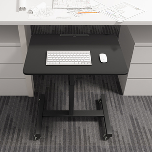 桌面免打孔可折叠延长板侧边升降宿舍扩展桌移动置物架键盘托支架