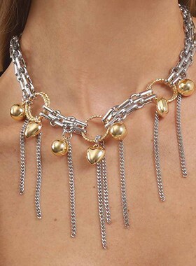 跨境简约个性流苏铜链锁骨链时尚