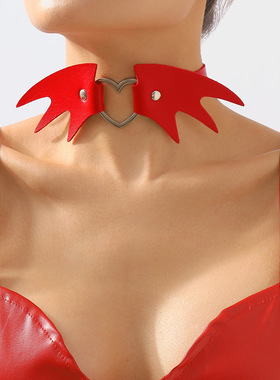 欧美性感风恶魔choker颈链项圈街