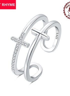 跨境直供S925纯银简约百搭十字架