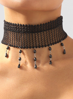 原宿风复古蕾丝颈带项圈网红时尚