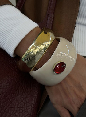 ZA新款树脂复古设计感手镯时尚轻