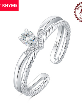 外贸批发爆款S925纯银水滴锆双排