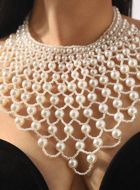 外贸夸张脖颈项链复古婚纱礼服优