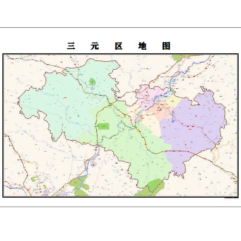 三明市三元区地图2023年行政区划市区主城区街道交通地图图片素材