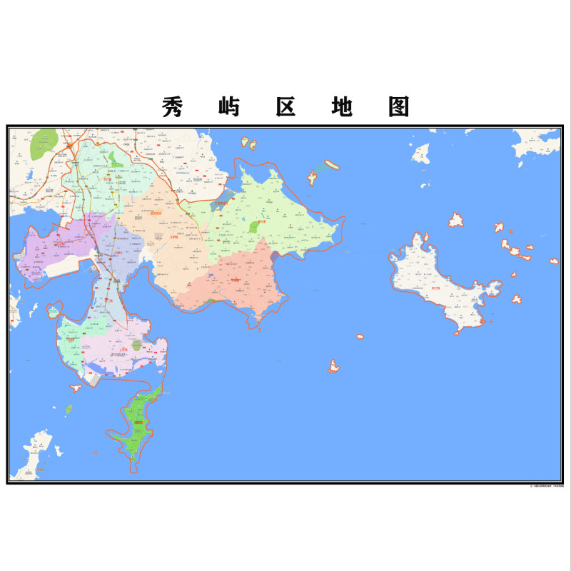 莆田市秀屿区地图2023年行政区划市区主城区街道交通地图图片素材