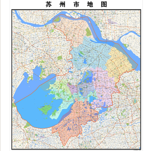 苏州市地图2025年行政区划市区主城区街道交通地图定制图片素材