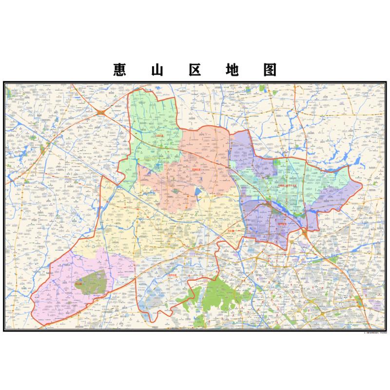 无锡市惠山区地图2023年行政区划市区主城区街道交通地图图片素材