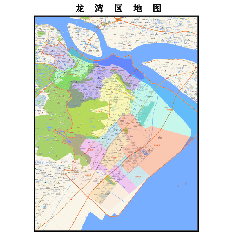 温州市龙湾区地图2023年行政区划市区主城区街道交通地图图片素材