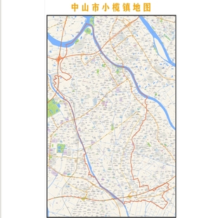 中山市小榄镇地图2025新版行政区划图街道交通办公室挂图高清防水