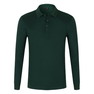 长袖POLO衫定制工作服印logo纯棉翻领T恤印字厂服企业工装刺绣diy