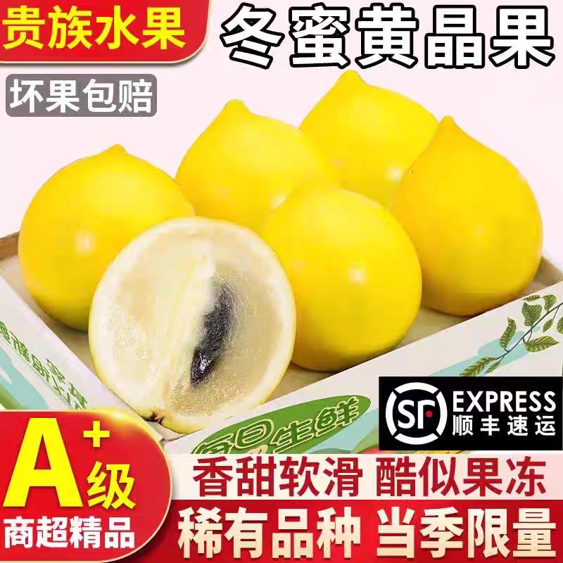 特大果5斤海南冬蜜黄晶果鲜果新鲜水果黄金果蛋黄果整箱包邮