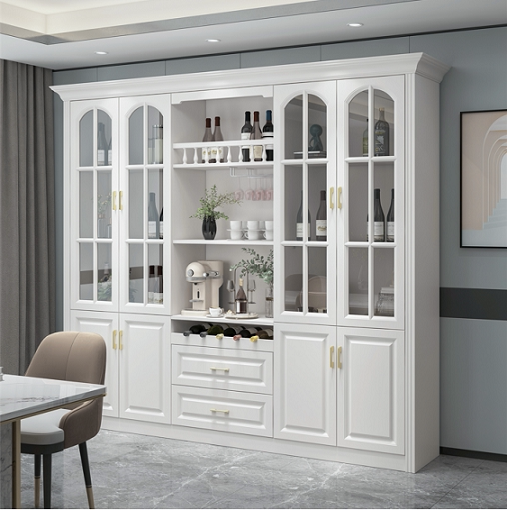 生态板红酒柜定制欧式酒柜靠墙多功能客厅餐边柜橱柜餐边柜大酒柜