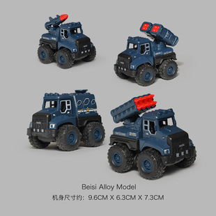 妮乐小队长8850跨境导弹车儿童玩具军事车模型宝宝小汽车男孩惯性