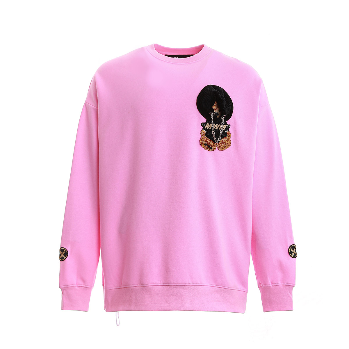 潮牌小熊印花圆领卫衣 男女同款宽松休闲套头上衣 MW093060681