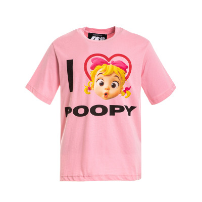 Poppy Girls 卡通印花短袖 T 恤 宽松情侣款圆领上衣 JT092020292