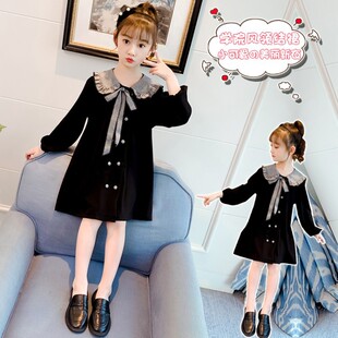 女童连衣裙年春装新款女孩韩版公主裙女中大童洋气裙子春秋季