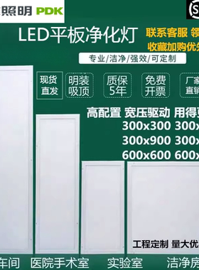 30x120led净化灯LED洁净灯平板灯医院手术室无尘车间食品厂吸顶灯