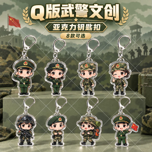 亚克力钥匙扣盲盒Q版周边双面透明创意礼物立牌挂件