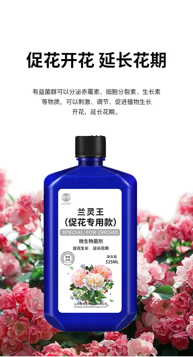 兰科植物兰花专用肥兰灵王营养液促花君子兰肥料生根催芽蝴蝶兰药
