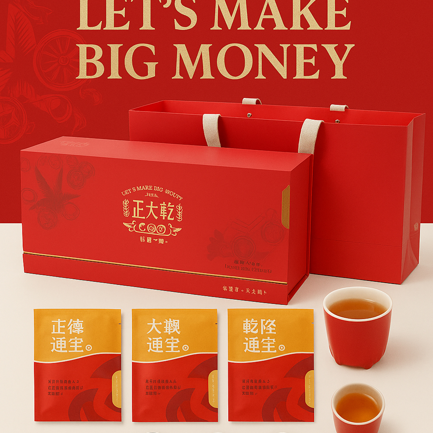 【正大乾】湖南特产安化黑茶钱币茶礼盒装送礼商务定制茶叶伴手礼